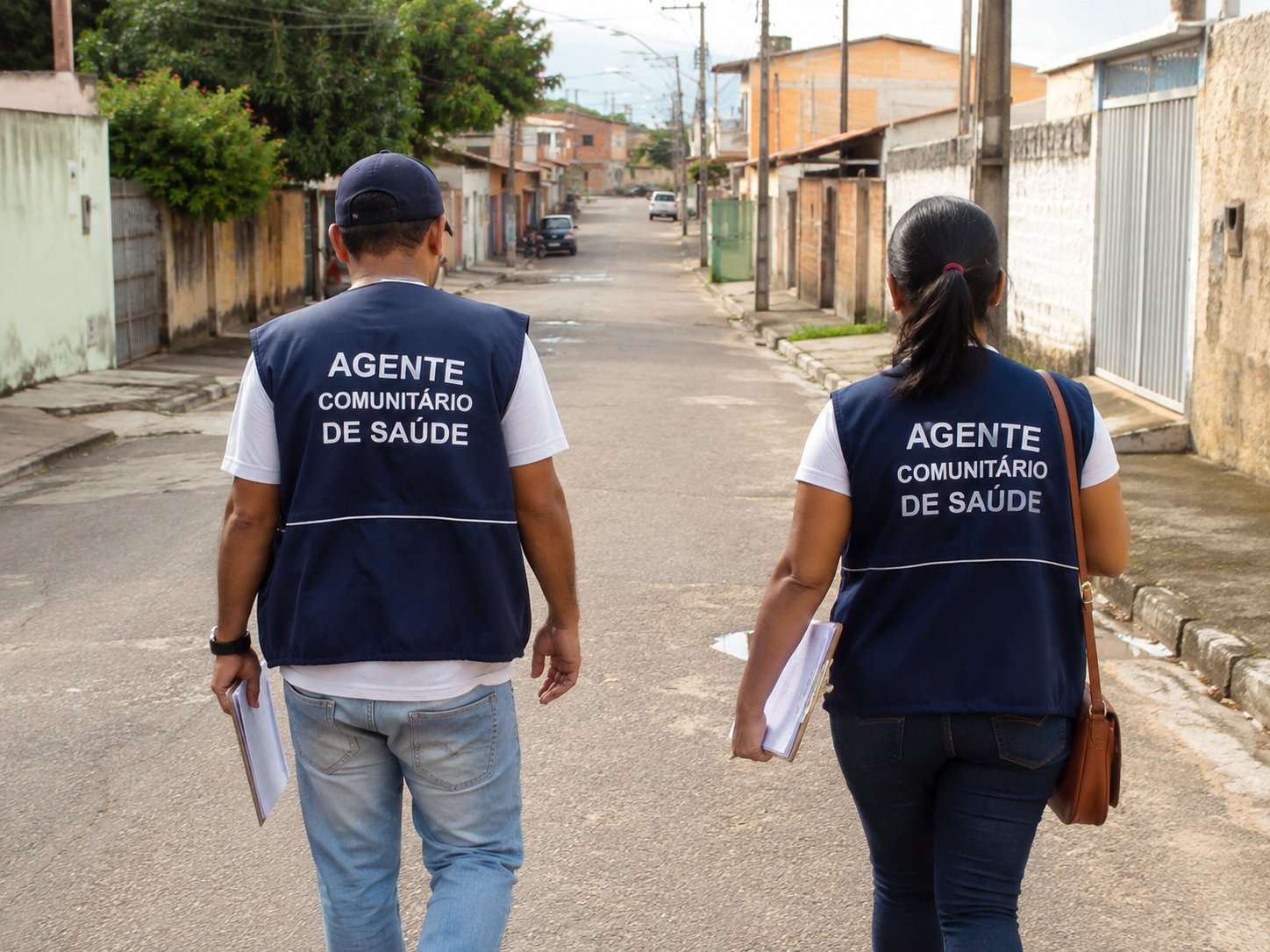 Agentes Comunitários de Saúde em visita no território